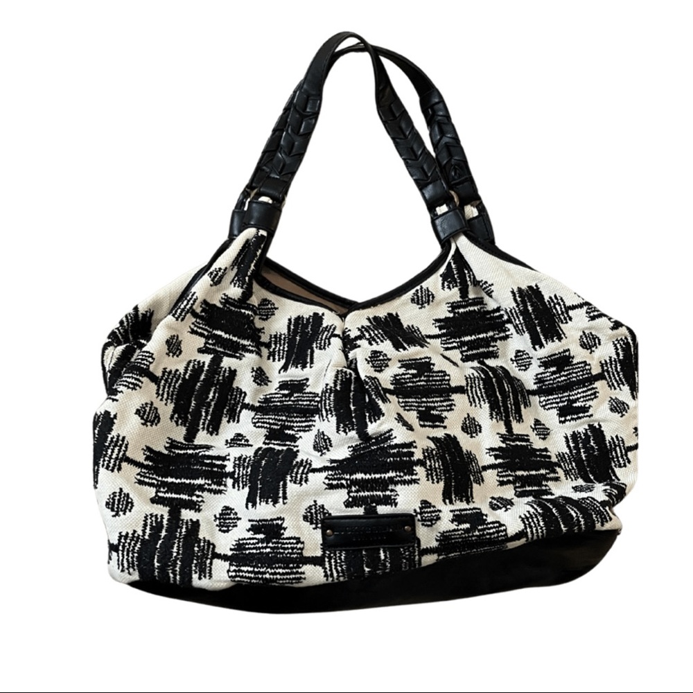 Lucky Brand Black and Tan Boho Printed Purse